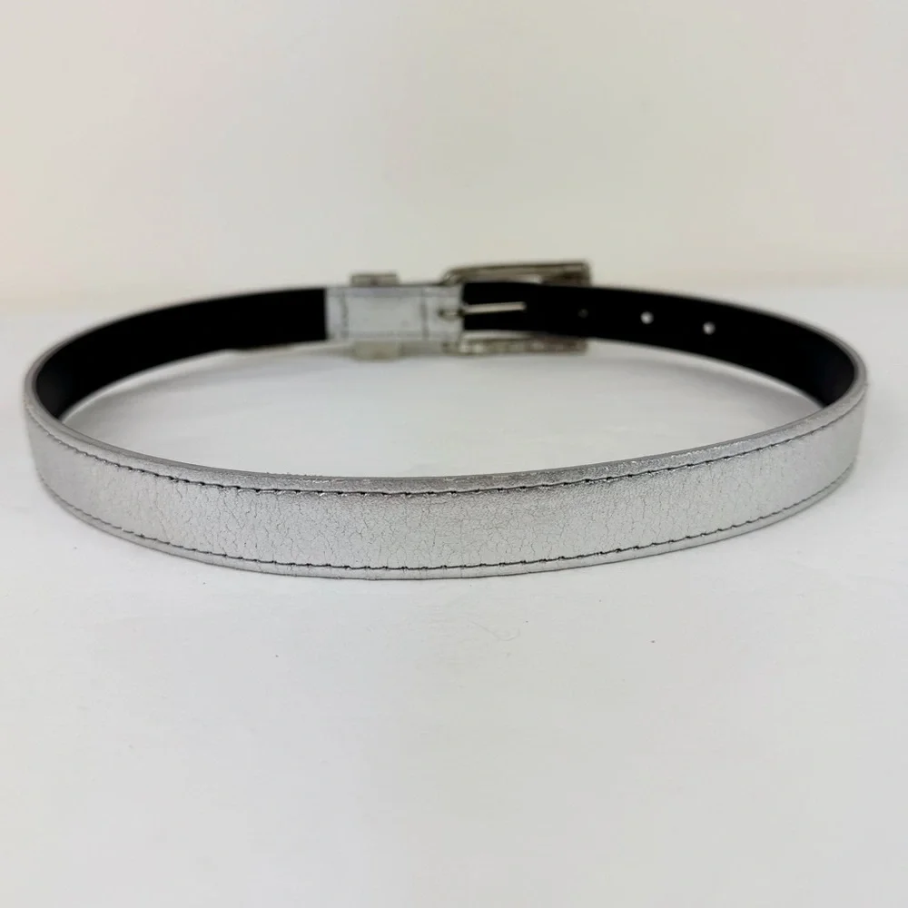 A.Brod Vintage 80's Silver Metallic Belt